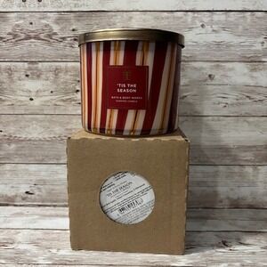 Lot of 2 Bath & Body Works Tis The Season 3 Wick Candles 14.5 fl oz